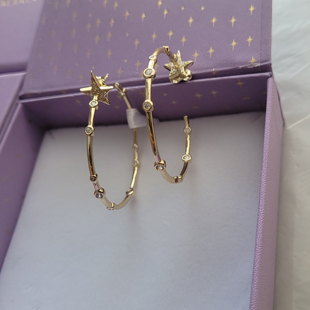 Melinda Maria Gold Star Hoop Earrings